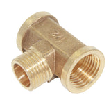 Maxbell 1/2'' Brass Pipe 3 Way Thread Fitting Coupler Connector DN15 #4 F-M-F