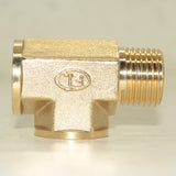 Maxbell 1/2'' Brass Pipe 3 Way Thread Fitting Coupler Connector DN15 #2 F-F-M