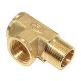 Maxbell 1/2'' Brass Pipe 3 Way Thread Fitting Coupler Connector DN15 #2 F-F-M