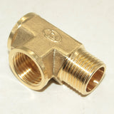 Maxbell 1/2'' Brass Pipe 3 Way Thread Fitting Coupler Connector DN15 #2 F-F-M