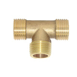 Maxbell 1/2'' Brass Pipe 3 Way Thread Fitting Coupler Connector DN15 #1 All Male