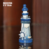 Maxbell Wooden Mediterranean Nautical Tropical Lighthouse Sailing Decor Ornament A