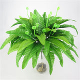 Maxbell Artificial Green Leaves Branch Fern Vines Leaves Potted Floral Decor  b