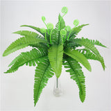 Maxbell Artificial Green Leaves Branch Fern Vines Leaves Potted Floral Decor  b