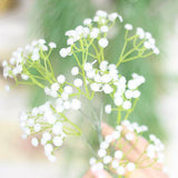 Maxbell Plastic Babysbreath Branch Flowers for Home Garden Wedding Decoration White