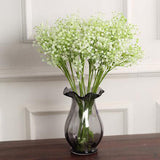 Maxbell Plastic Babysbreath Branch Flowers for Home Garden Wedding Decoration White