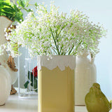 Maxbell Plastic Babysbreath Branch Flowers for Home Garden Wedding Decoration White