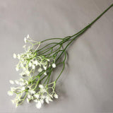 Maxbell Plastic Babysbreath Branch Flowers for Home Garden Wedding Decoration White