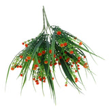 Maxbell Babysbreath Flowers Branch with Green Leaves Wedding Arrangement Decor Orange