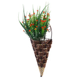 Maxbell Babysbreath Flowers Branch with Green Leaves Wedding Arrangement Decor Orange