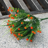 Maxbell Babysbreath Flowers Branch with Green Leaves Wedding Arrangement Decor Orange