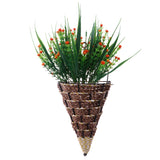 Maxbell Babysbreath Flowers Branch with Green Leaves Wedding Arrangement Decor Orange