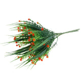 Maxbell Babysbreath Flowers Branch with Green Leaves Wedding Arrangement Decor Orange