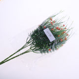 Maxbell Babysbreath Flowers Branch with Green Leaves Wedding Arrangement Decor Orange