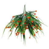 Maxbell Babysbreath Flowers Branch with Green Leaves Wedding Arrangement Decor Orange