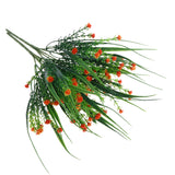 Maxbell Babysbreath Flowers Branch with Green Leaves Wedding Arrangement Decor Orange