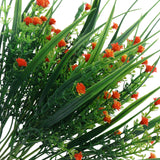 Maxbell Babysbreath Flowers Branch with Green Leaves Wedding Arrangement Decor Orange