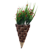 Maxbell Babysbreath Flowers Branch with Green Leaves Wedding Arrangement Decor Red