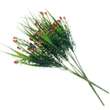 Maxbell Babysbreath Flowers Branch with Green Leaves Wedding Arrangement Decor Red