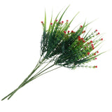 Maxbell Babysbreath Flowers Branch with Green Leaves Wedding Arrangement Decor Red