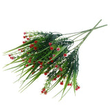 Maxbell Babysbreath Flowers Branch with Green Leaves Wedding Arrangement Decor Red