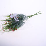 Maxbell Babysbreath Flowers Branch with Green Leaves Wedding Arrangement Decor Red