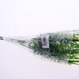 Maxbell Babysbreath Flowers Branch with Green Leaves Wedding Arrangement Decor Yellow