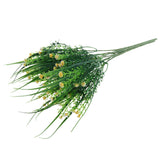 Maxbell Babysbreath Flowers Branch with Green Leaves Wedding Arrangement Decor Yellow