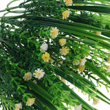 Maxbell Babysbreath Flowers Branch with Green Leaves Wedding Arrangement Decor Yellow