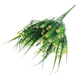 Maxbell Babysbreath Flowers Branch with Green Leaves Wedding Arrangement Decor Yellow