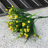 Maxbell Babysbreath Flowers Branch with Green Leaves Wedding Arrangement Decor Yellow