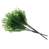 Maxbell Babysbreath Flowers Branch with Green Leaves Wedding Arrangement Decor White