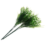 Maxbell Babysbreath Flowers Branch with Green Leaves Wedding Arrangement Decor White