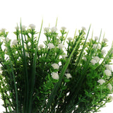 Maxbell Babysbreath Flowers Branch with Green Leaves Wedding Arrangement Decor White