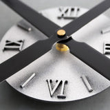 Maxbell Extra Large Creative DIY Wall Clock Home Decorative Sunburst Clock Silver