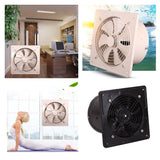 Maxbell 8inch Kitchen Toilet Exhaust Fan Window Air Ventilation Blower Booster Black