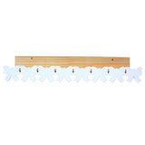 Maxbell Cartoon Shaped Wooden Wall Shelf Display Rack Floating Shelves Bracket White Butterfly