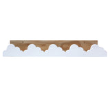 Maxbell Cartoon Shaped Wooden Wall Shelf Display Rack Floating Shelves Bracket White Cloud