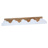 Maxbell Cartoon Shaped Wooden Wall Shelf Display Rack Floating Shelves Bracket White Cloud