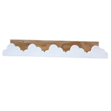 Maxbell Cartoon Shaped Wooden Wall Shelf Display Rack Floating Shelves Bracket White Cloud