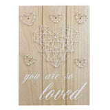 Maxbell LED Light Wooden Sign 3d Decorative Painting Plaque for Wall Decor Heart