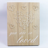 Maxbell LED Light Wooden Sign 3d Decorative Painting Plaque for Wall Decor Heart