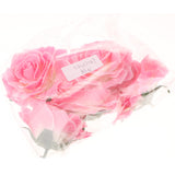 Maxbell 5pcs Artificial Silk Rose Flower Heads DIY Bouquet Wedding Decor Pink