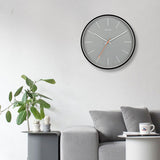 Maxbell Simple Style Metal Wall Clock for Home Kitchen Bedroom Decor 1# Black_30cm Black 2#