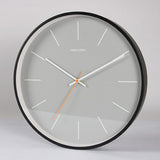 Maxbell Simple Style Metal Wall Clock for Home Kitchen Bedroom Decor 1# Black_30cm Black 2#