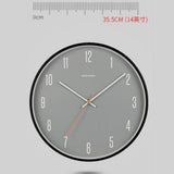 Maxbell Simple Style Metal Wall Clock for Home Kitchen Bedroom Decor 1# Black_30cm Black 1#