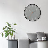 Maxbell Simple Style Metal Wall Clock for Home Kitchen Bedroom Decor 1# Black_30cm Black 1#