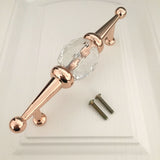 Maxbell 128mm Crystal Diamond Door Pull Knob Cabinet Cupboard Handle Rose Gold
