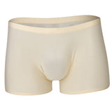Maxbell Mens Silk Underwear Sexy Seamless Boxer Briefs Short Leg XXL Skin Color