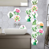 Maxbell 10x Adhesive Hexagon Wall Tile Floor Wall Paper Sticker Home Decor  3#